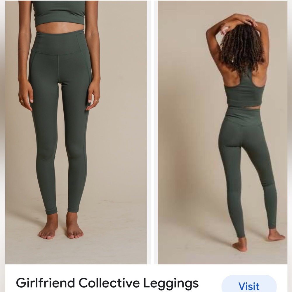 NWT 🌞 Girlfriend Collective Compressive Leggings - Seaweed - Medium